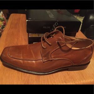 Felipe Stefano boys tan dress shoe